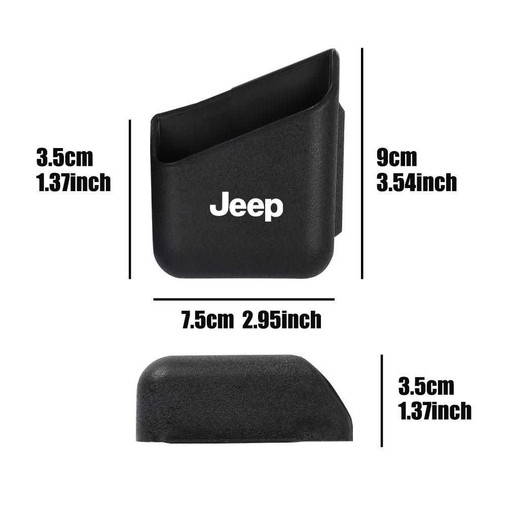 2PCS New Auto Truck Pillar Pocket Holder Box Storage Bag For Jeep Renegade Compass Grand Cherokee Wrangler jk Gladiator Patriot AKV1