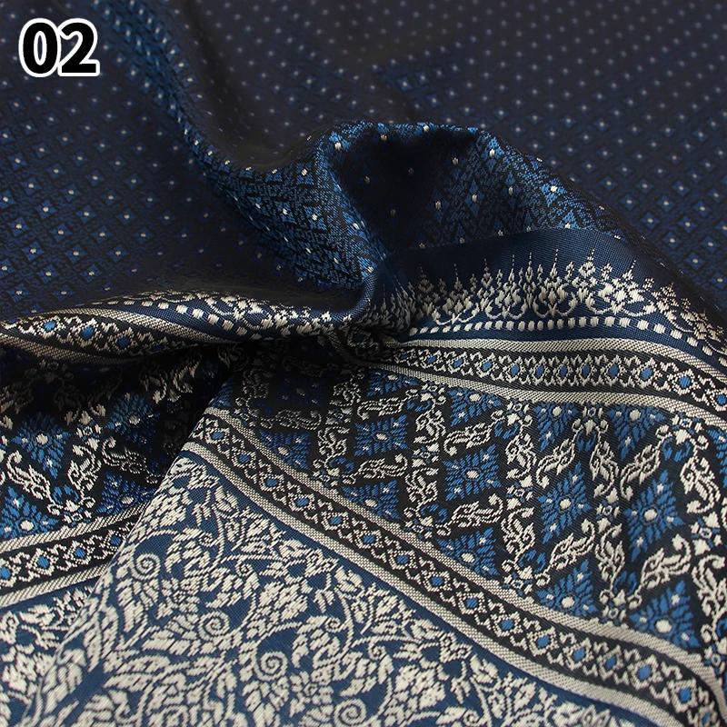 50x100cm Ethnic Style Jacquard Fabric Southeast Asia Dai Thai Traditional Clothing Sewing Skirt Cloth Thai Skirt DIY Material 50x100cm