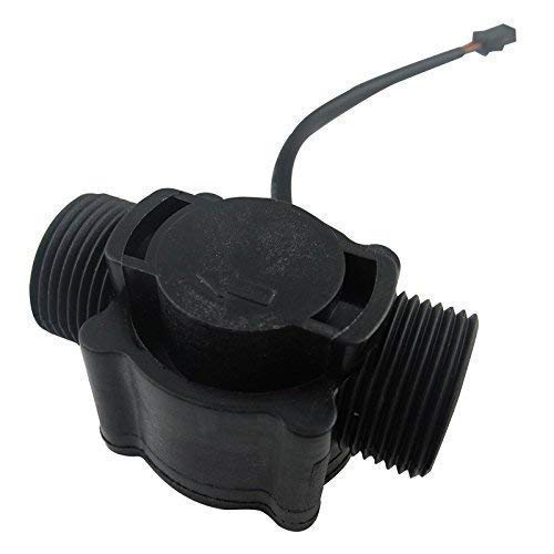 Water Flow Control Meter LCD Display Controller + G3/4" Water Hall Sensor Flow Meter Counter 1-60L/min + G3/4" Electric Solenoid Valve Normally Closed