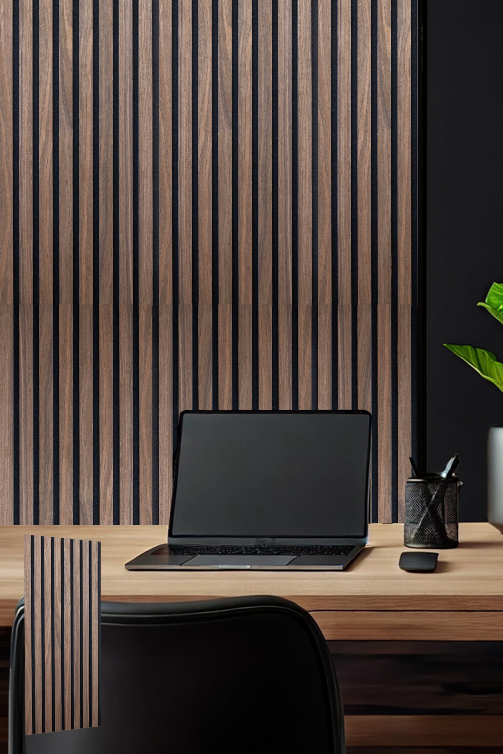 

ottostyle.jp Звукопоглинальна панель, Звукоізоляційний матеріал, Звукоізоляційна плита [80x30см 1 Панель] Панель для стіни Slatwall, Ребриста дерев яна настінна панель, Дерево