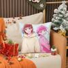 Blue Box Anime Pillow Case Living Room Sofa Decorative Cushion Cover Simple Household Light Luxury Printed Pillow