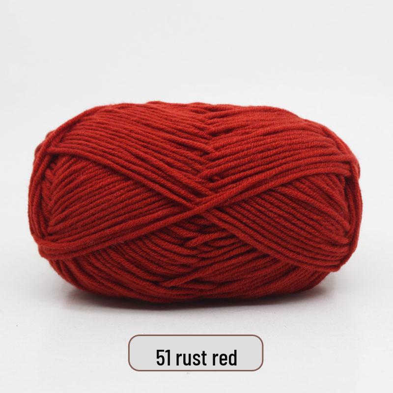 5-Strand Milk Cotton Yarn Scarf & Hand-Knitted Hat Yarn - Baby Soft, Medium Thickness, Free Shipping