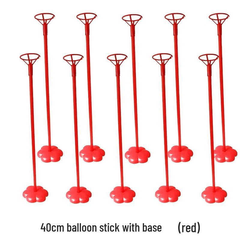 Balloon Stand Kit with Base and Pole Set красный