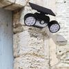Rotating Design Motion Sensor Lights Dual Head Solar Wall Lights Security Lights  Garage Use