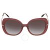 Eugenie Grey Gradient Butterfly Ladies Sunglasses Be4374f 40228g 55