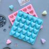 Three-Dimensional Heart-Shaped Chocolate Silicone Mold Ice Grid Mold Mousse Soft Candy Baking Mold Pudding Mold