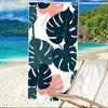 1Pc, Tropical Leaf Pattern Beach Towel, Super Absorbent Lightweight Beach Towel - Sand-Free Quick-Dry Towel, Soft Microfiber
