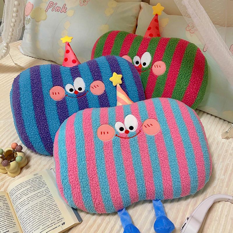 Foam Cartoon Memory Cushion Pillow With Plush Cover For Office Decor Car
