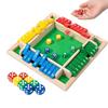 Shut The Box Board Game Educational Dice Strategy Game 2-4 Players Kids Adults Family Night Party Interactive Wooden Close The Box Toy