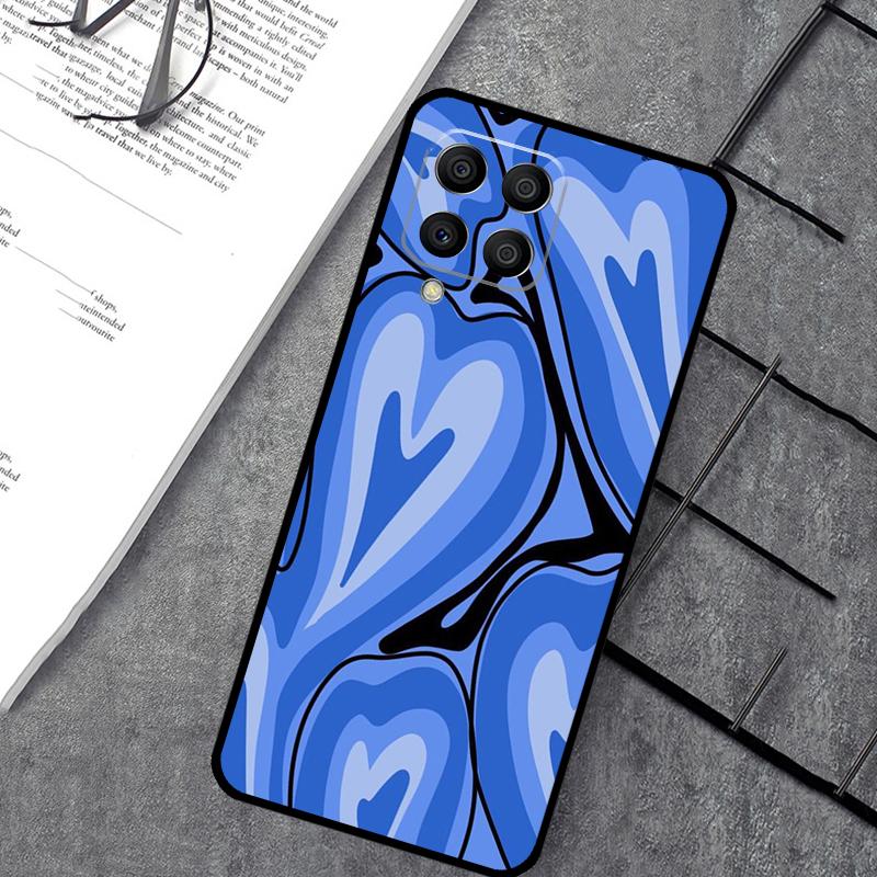 

Brown Purple Hearts Swirl Pattern Case For Samsung Galaxy M14 M12 M11 M13 M15 M06 M16 M36 M56 M31 M53 M32 M52 M35 M55 M34 M54 Samsung M54