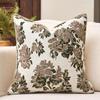 Elegant Floral Leaf Pattern Throw Pillow Cover Beige Botanical Cushion Decorative Accent for Sofa Couch Home Decor Gift