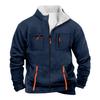 Men's Solid Color Zipper Pocket Zipper Sweatshirt Jacket Men's Sports Large Size Casual Sweatshirt Jacket