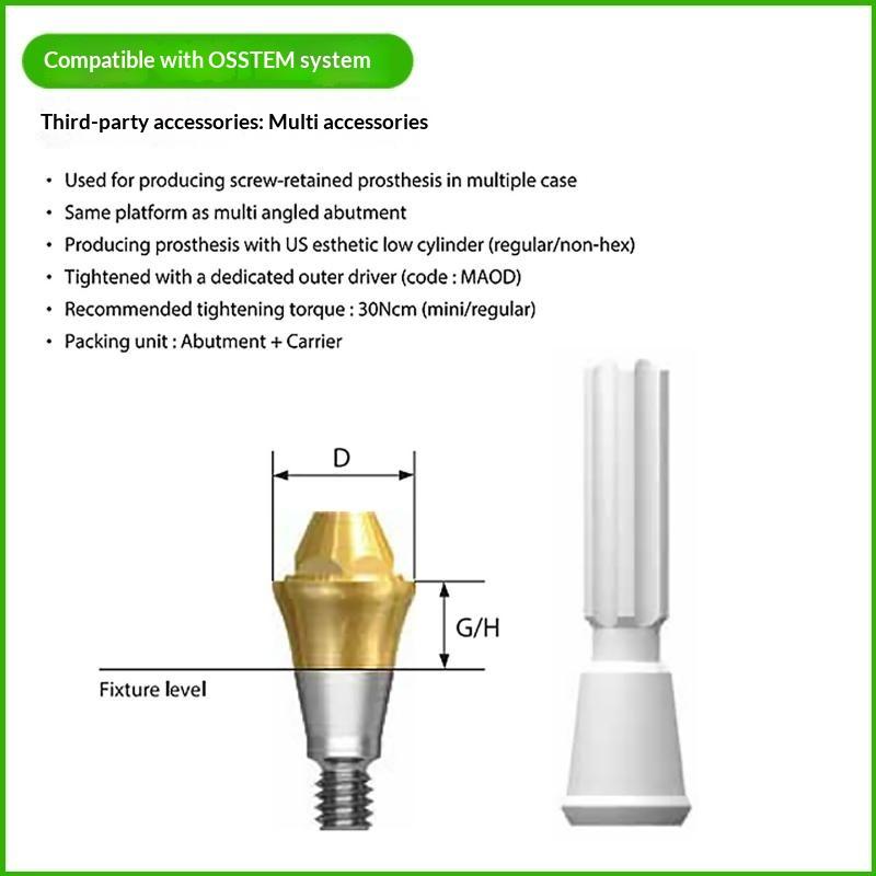 1 Set 4.8Mm Composite Right-Angle Abutment Implant Substitute Titanium Alloy Material Dental Lab Replacement Accessory For Osste