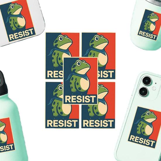1/5/10/20/50/100Pcs Resist Frog Sticker Waterproof PVC Frog Meme Sticker Cell Phone Laptop Computer Helmet Water Bottle Decorative Animal Decal
