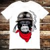 Monkey Gangsta Biker Heavy Metal Rock Punk T  Shirt 6183