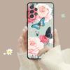 Bling estetyczny motyl róża sztuka etui do Samsung Galaxy A14 A73 A53 A71 A51 A31 A33 A22 A12 A21s A13 A32 A52s A72 A52 A23