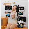 Adorable Black Cat Plush Toy Soft Cuddly Pillow Gift For Girls And Kids