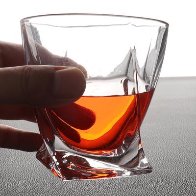 320ml Water Cup Creative Geometry Glass Whiskey Foreign Wine Cup Twisted Grain Coffee Cups Transparent Iced Beer Cup Drinkware