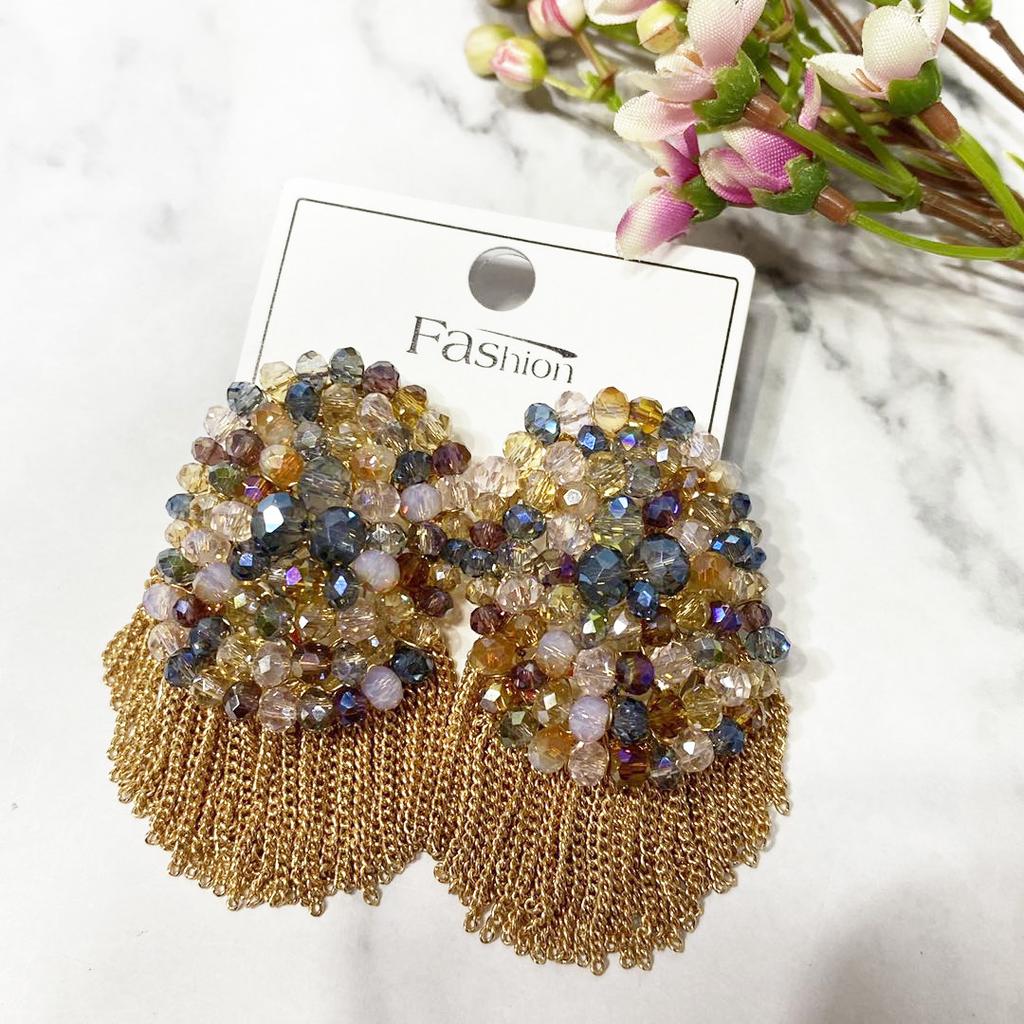 Bohemian Ethnic Style Earrings Women'S Large Retro Fringed Earrings Temperament Personalized Earrings