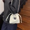 Mobile phone bag women's simple versatile drawstring messenger bag trendy brand shoulder bag leisure sports nylon bag