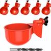 Automatic Poultry Drinker Bowl for Chickens, Ducks, Geese, Quails, and Pigeons