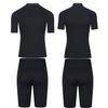 Split Shorty Wetsuit Top Jacket Short Sleeve Shirt 3 Layers Fabrics Front Zipper Wet Suit For Swimming Surfing Snorkeling Kayaking Scuba Diving