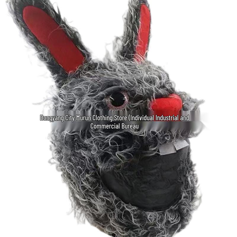 Motorcycle Helmet Decoration: Cartoon Rabbit, Toothless, Pumpkin Head Covers