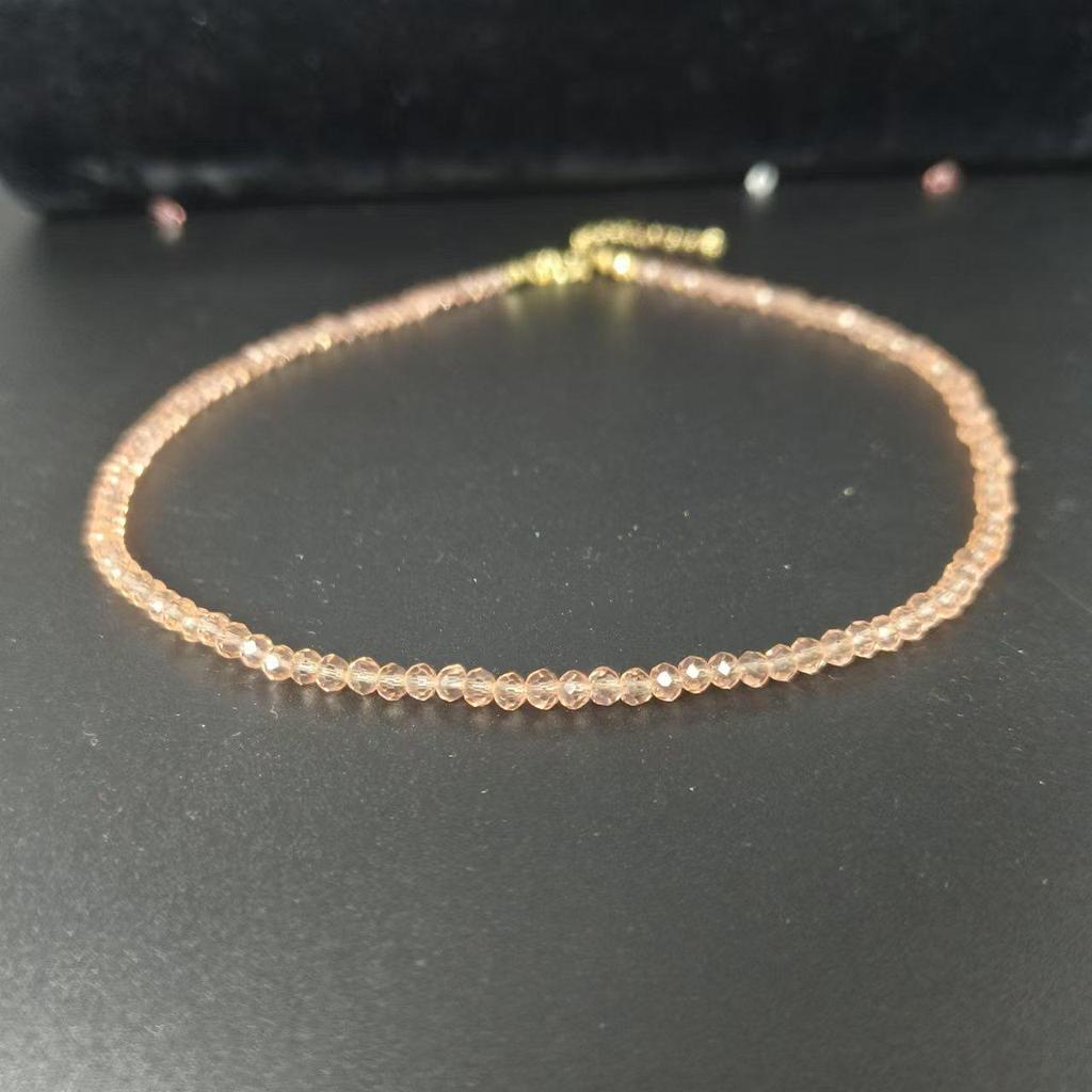 Trendy Vícebarevný Fasetovaný Náhrdelník ze Skleněných Korálků