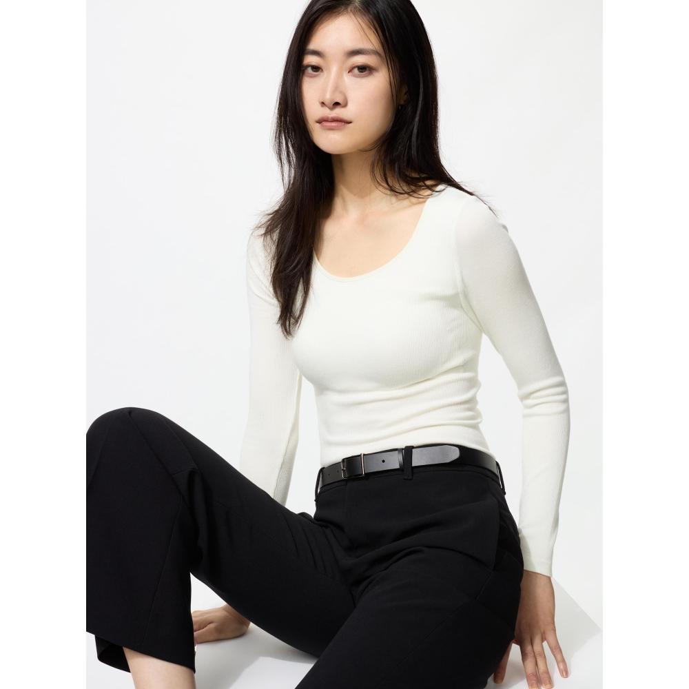 Uniqlo HeaT Tech Lip Bra U Neck T  Long Sleeve  exTra Warm