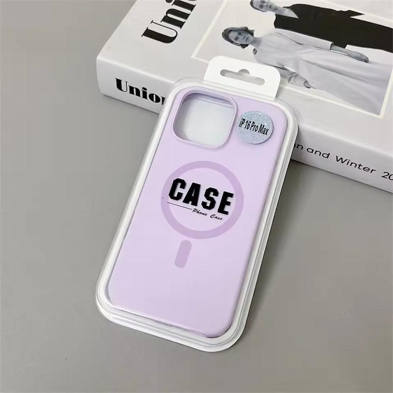 

Официальный такой же чехол из жидкого силикона для iPhone17 16 15 14 13 12 Pro Max Magsafe Беспроводная зарядка Магнитная крышка iPhone 17 Pro Max светло-фиолетовый