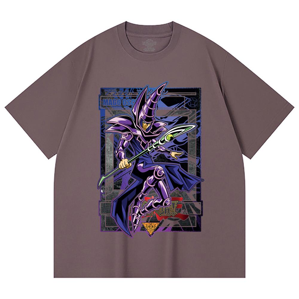 230 Gsm 100% Cotton Yu-Gi-Oh V5 Mago Oscuro Print Unisex Heavy Cotton T Shirt