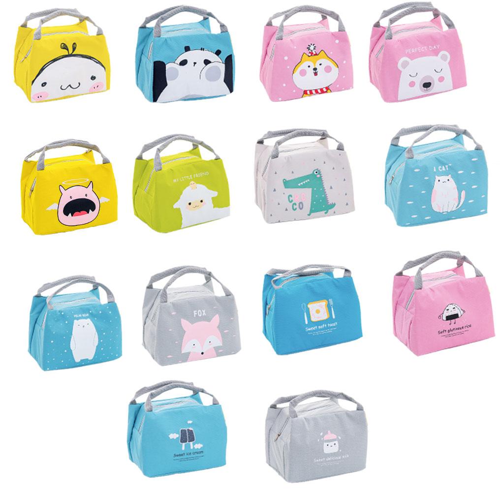Adult Kids Lunch Bag Insulated Cool Bag Portable Picnic Bag School Lunch Box