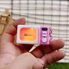 Realistic Pretend Microwave Keyring Fit for Phones Educational Role Play Toy With Rotating Knob And Light Sound Effects