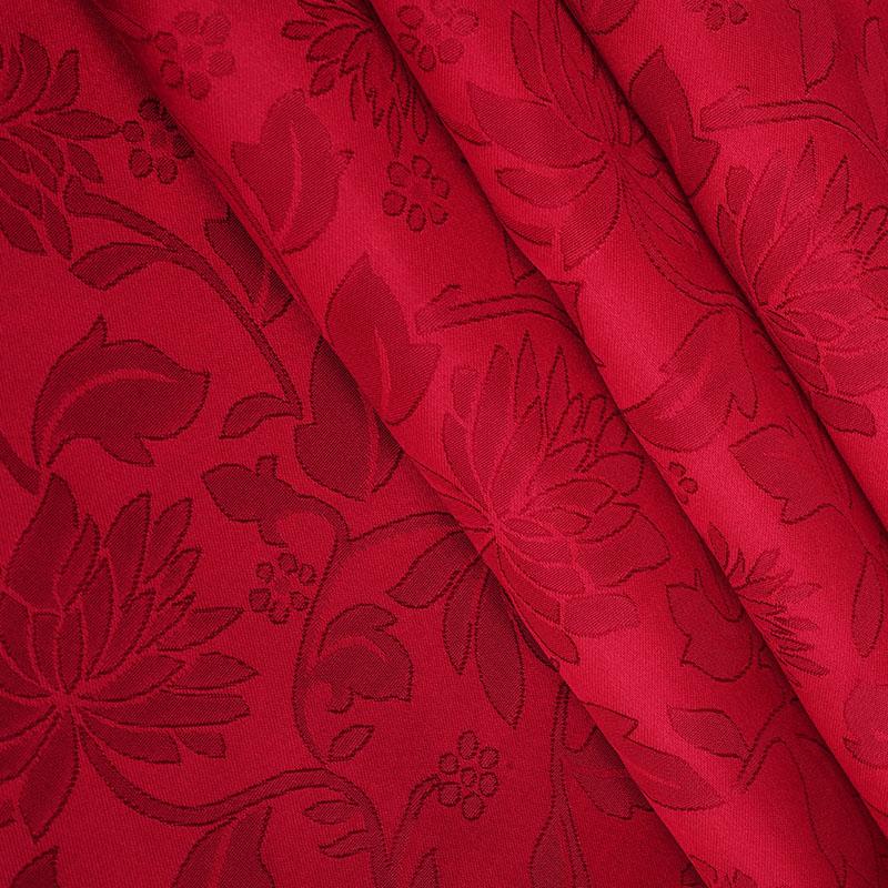 Färgad ding, glänsande lotus jacquardtyg, Hanfu i antik stil, mönstrat mörkt siden, satinleksaksdockkläder, jacquardtyg