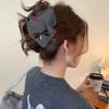 Creative Polka Dot Cloth Triangle Hair Claw Cute Heart Large Shark Clip Fabric Bowknot Pearl Hairpin Female