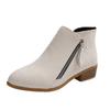 New Style Shoes: Large-sized Double Zipper Thick-heeled Women's Boots, Outerwear Boots for Women