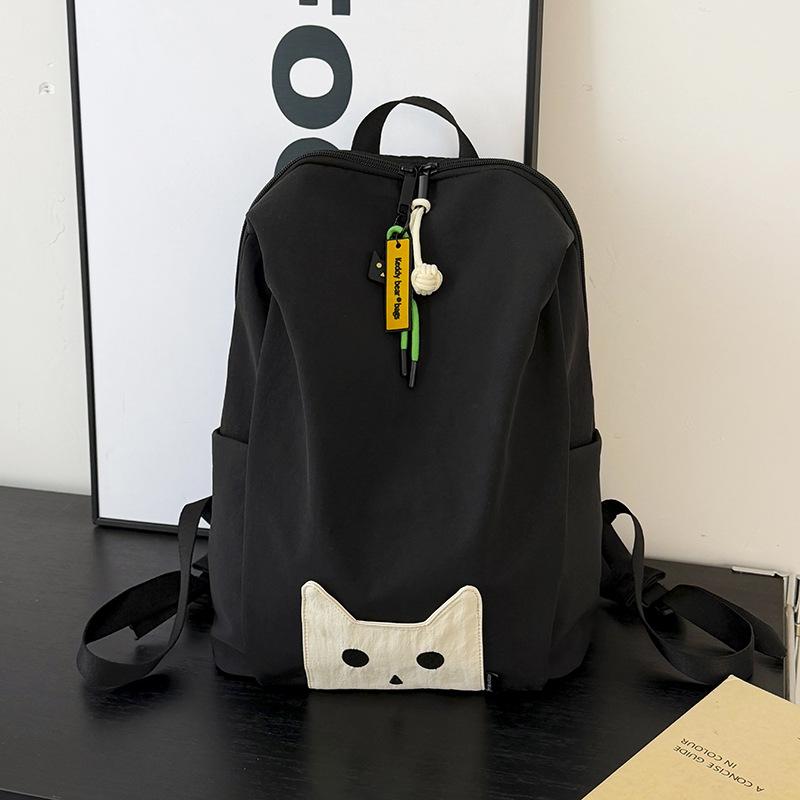 Schoolbag Japanese Large-capacity Girl Casual Cat Shoulder Backpack Student Class Commuting Tote Bag Korean Version Travel Bag