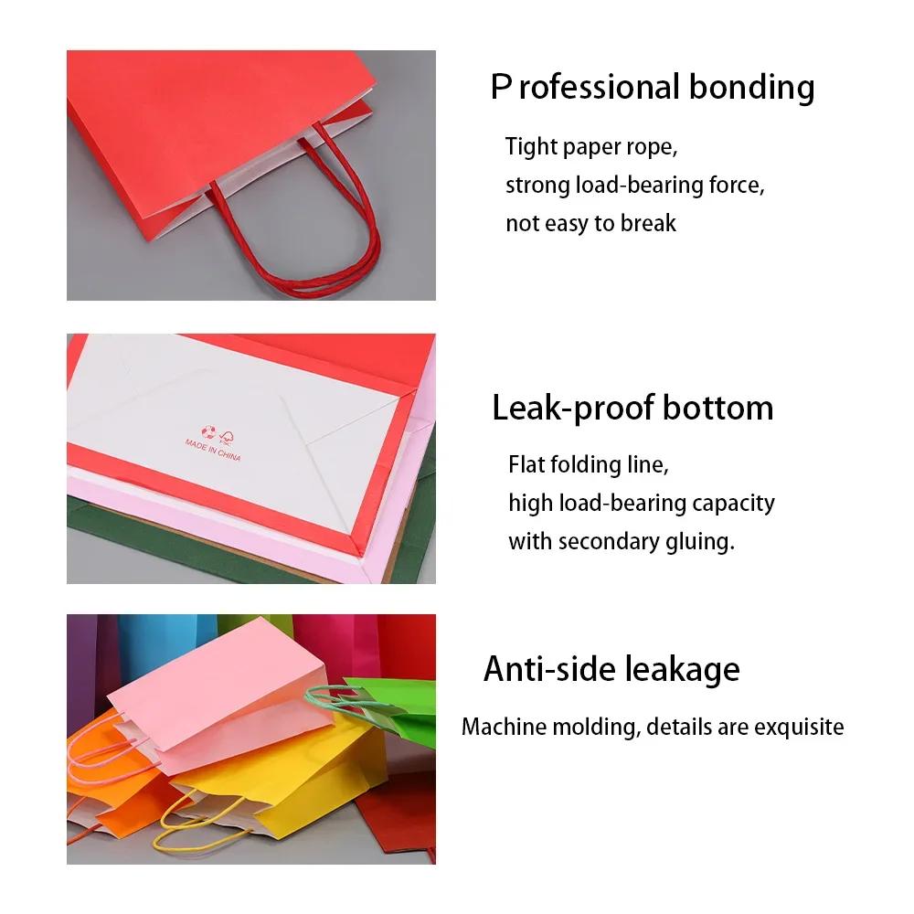 12 stücke Kleine Kraft Papier Tasche mit Griffen Festival Geschenk Tasche Hohe Qualität Süßigkeiten Einkaufstaschen