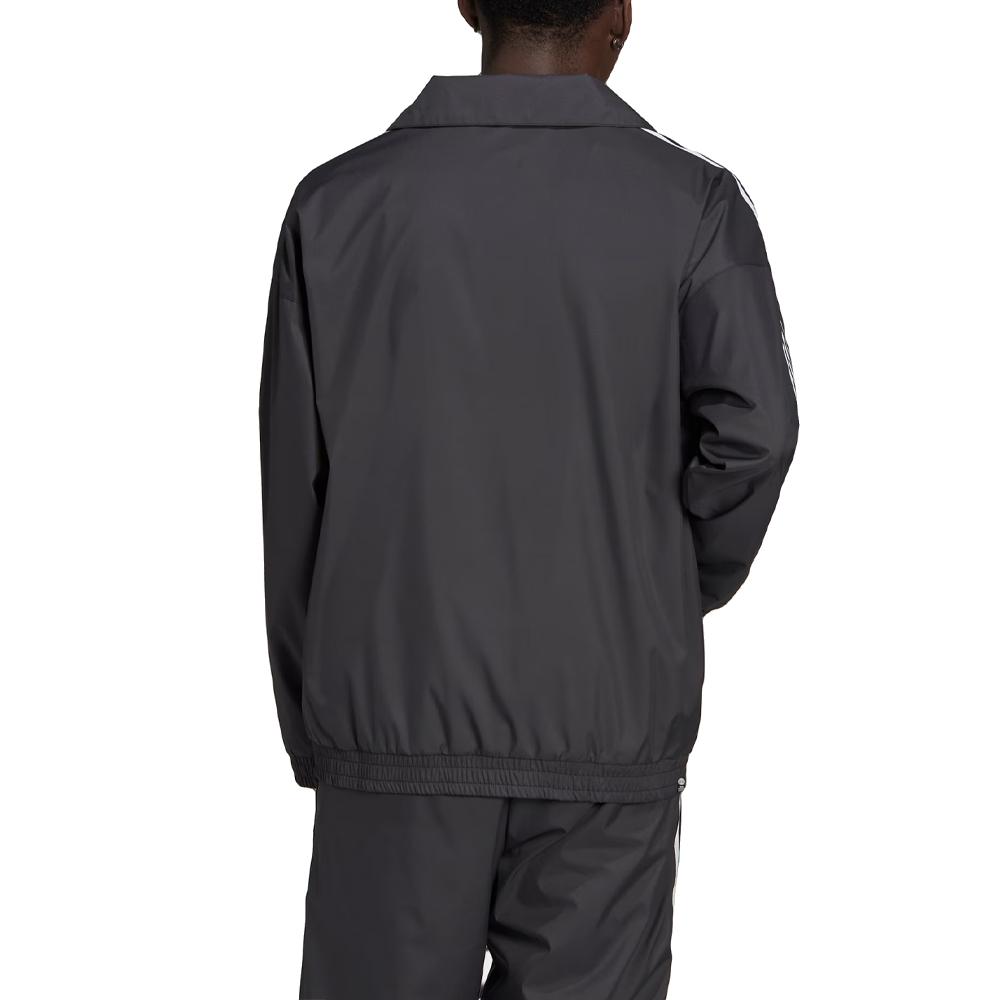 adidas Logo Long Sleeve Striped Pattern Casual Sport Zip-up Stand Collar Jacket Unisex Jackets Black JM2716