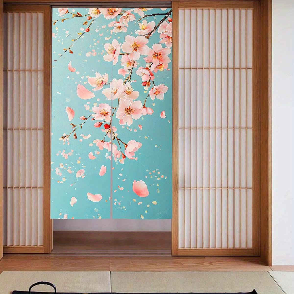 

1pc 2D FLAT Corgi under Cherry Blossom Door Curtain, Cherry Blossom Decor, 31.9*59 inch, Pet Lover Door Curtain, Suitable for 65x100cm26x39in
