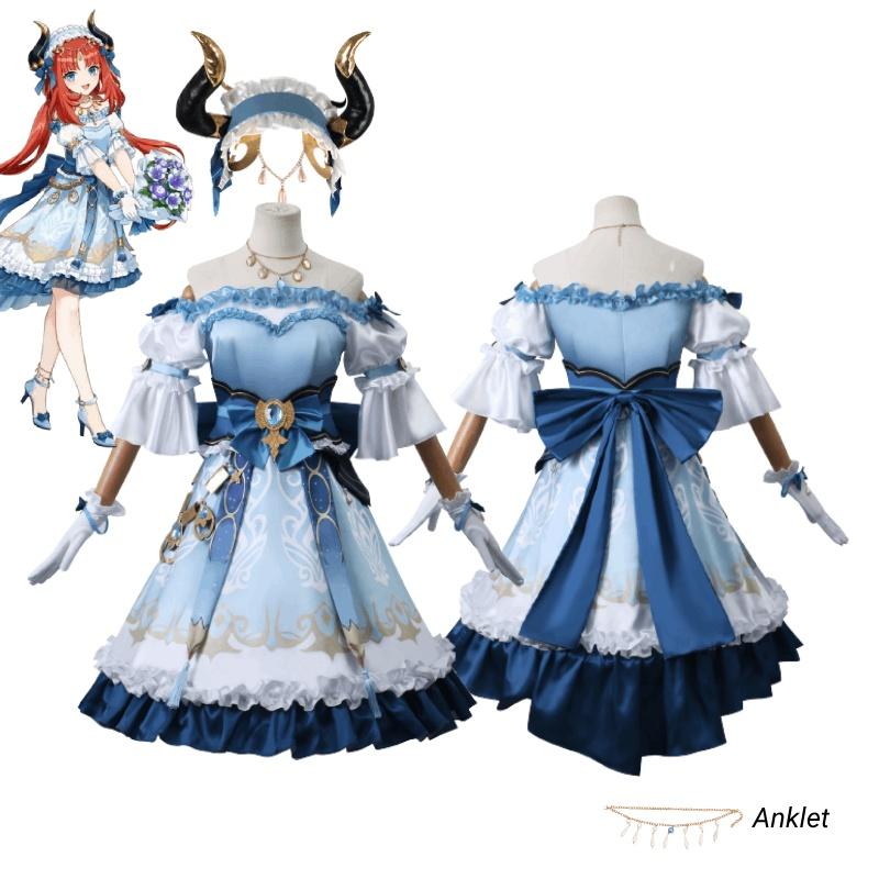 Polyester Fiber Main Fabric Original God Cosplay Costume Ni Lu Ri Fu Collaboration New Style
