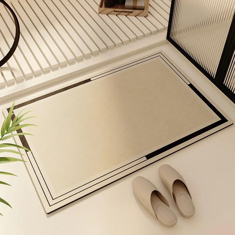 Non-slip Bathroom Carpet, Absorbent Doormat, Water-Absorbent Rug, Floor Mats, Bath Mat, Toilet Entrance, Home Decoration