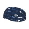 Cute Cartoon Sharks Sports Sweatband Head Bands Unisex Sweat Absorbing Headbands for Running Yoga Fitness Football Exercise