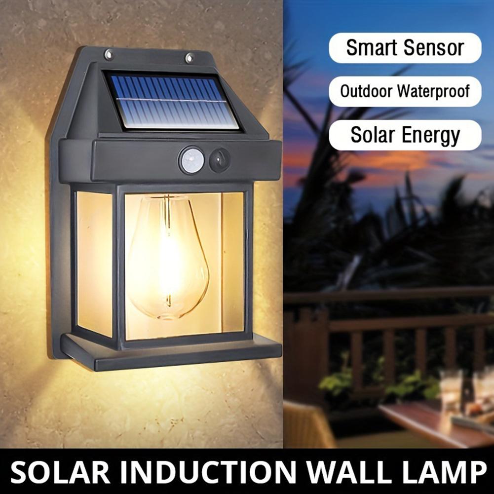 Outdoor Solar Lantern IP65 Waterproof Outdoor Wall Lamp Last Up To 8H Solar Lawn Light Solar Yard Lamp for Pathway Villa Outdoor