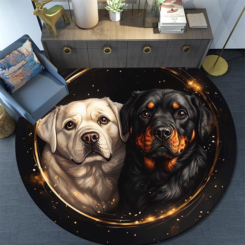 Cartoon Print Round Area Rug,Carpet Rug for Living Room Bedroom Sofa Playroom Decor,Non-slip Floor Mat