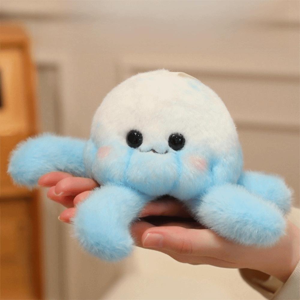 Cozy Jellyfish Plush Toy Fluffy Jellyfish Plush Keychain Jellyfish Hanging Doll Gift for Girl