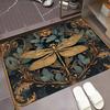 Retro Kunst Bunter Libellen Teppich Visuelles 3D Blumenmuster Eingang Eingangs Fußmatte Wohnzimmer Schlafzimmer Küche Dekoration