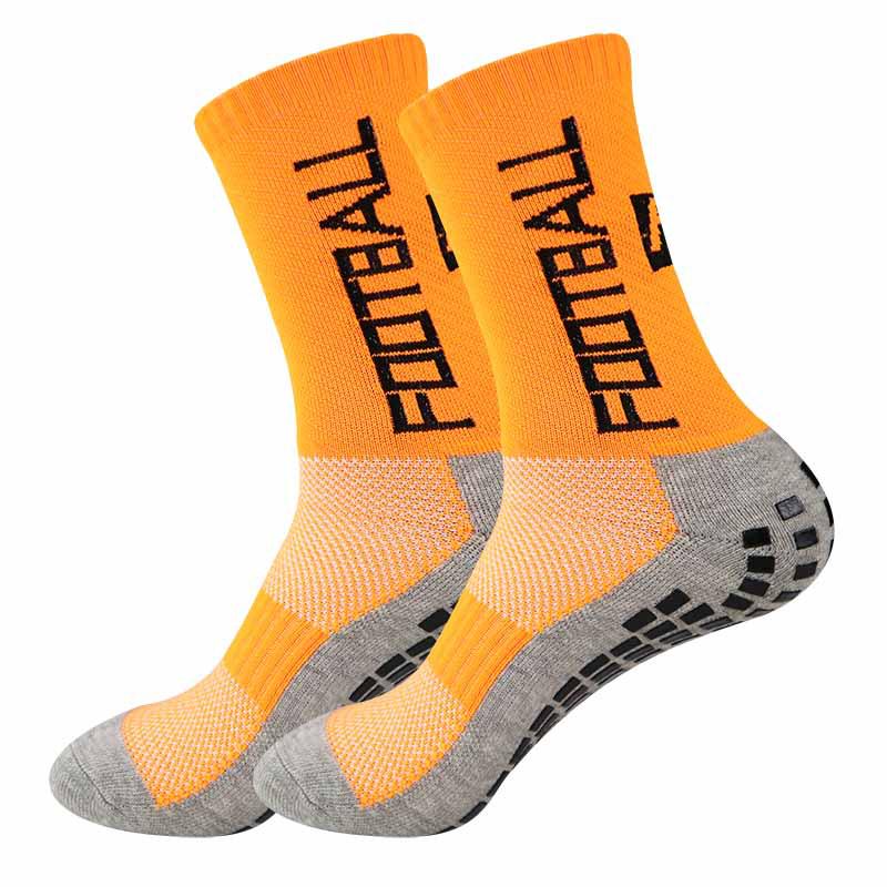 Men's Non-Slip Glue-Dot Football Socks - Thick Towel Cushion, Mid-Tube Training Sports Socks