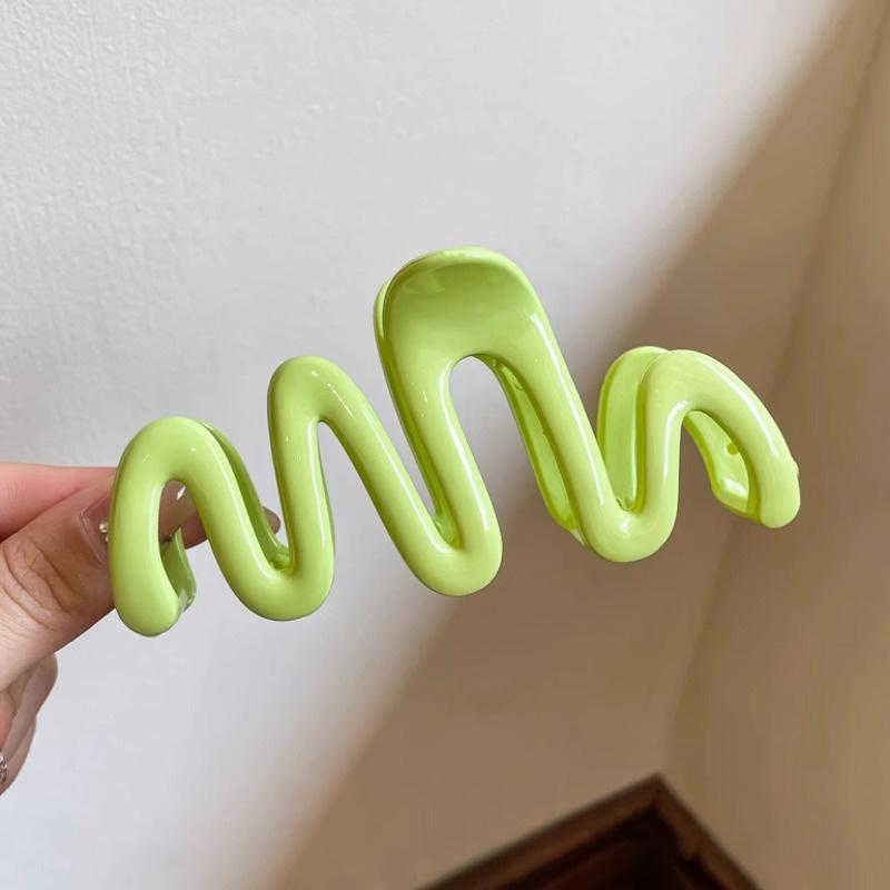 New Colorful Jelly Wave Hair Claw Hairpin Women Girls Fashion Design Korean Sweet Simple Irregular Hair Clip Headwear