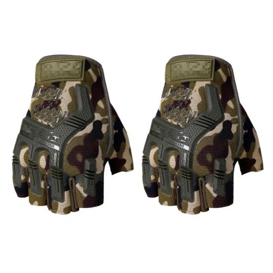 Cycling Mittens Practical Comfortable Wear-resistant Riding Mittens Anti-Shock Half Finger Cover Gloves Cycling Mittens Cycling Supply